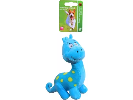 Dino pluche l15cm blauw met piep