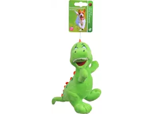 Dino pluche l15cm groen met piep