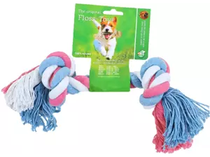 Floss-toy blauw/roze/wit middel