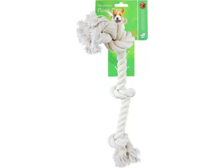 Floss-toy wit 3-knoop