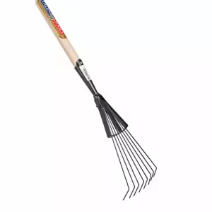 Gazonhark 8 tands professioneel gesmeed 140cm steel - afbeelding 2