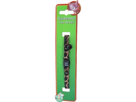 Halsband nylon luipaard print