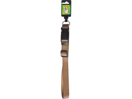 Halsband verstelb. 25mm/55-70cm brn
