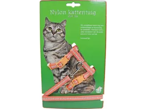 Kattentuig nylon met lijn coral