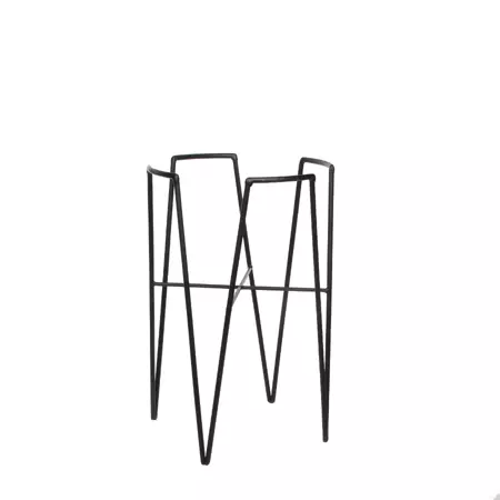 Planttafel blom d25h38cm zwart