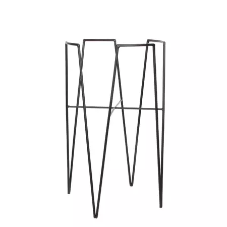 Planttafel blom d29.5h50cm zwart
