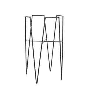Planttafel blom d29.5h50cm zwart