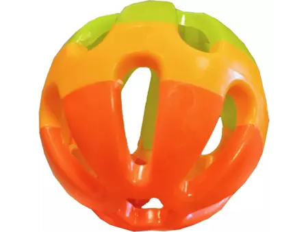 Plastic knaagdier bal+bel 7.5cm - afbeelding 1