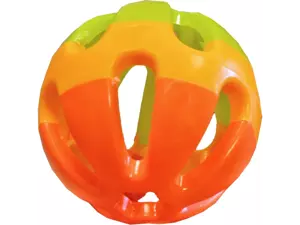 Plastic knaagdier bal+bel 7.5cm - afbeelding 2