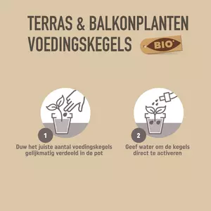 Pokon Bio Terras & Balkon Planten Voedingskegels 40st - afbeelding 3