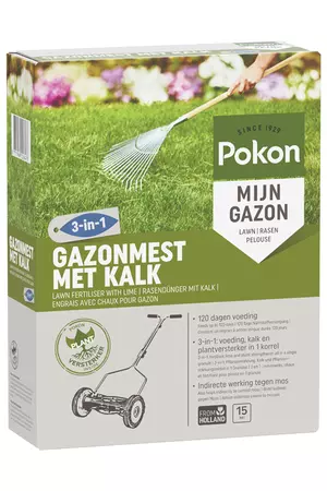 Pokon Gazonmest met Kalk 1kg voor 15m² - afbeelding 1