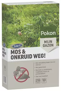 Pokon Mos en Onkruid Weg! 3-in-1 voor 50m² - afbeelding 1