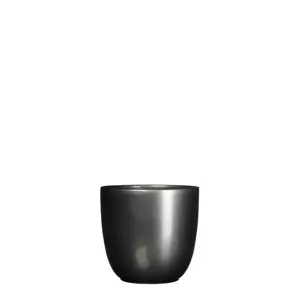 Tusca d12h11cm antraciet glans