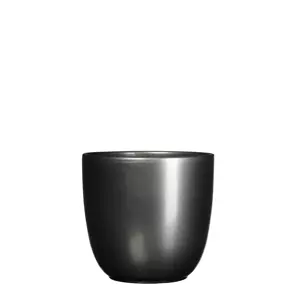 Tusca d17h16cm antraciet glans