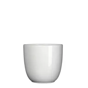 Tusca d17h16cm wit glans