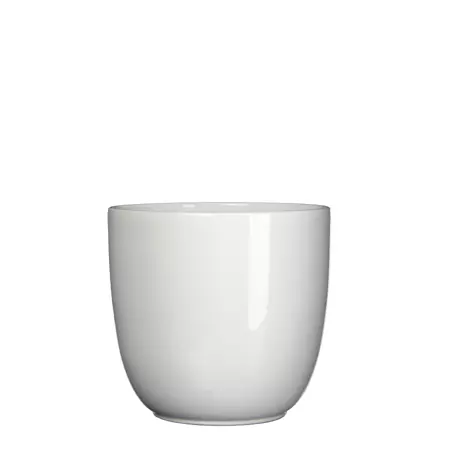 Tusca d19.5h18.5cm wit glans