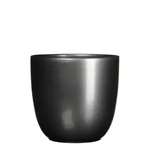Tusca d25h23cm antraciet glans