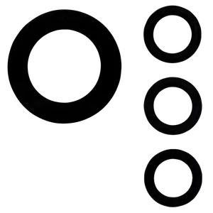 Rubberringenset  3st 1 inch