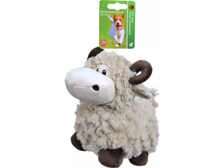 Schaap pluche beige l18cm met piep