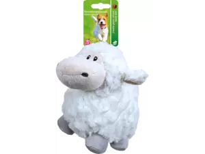 Schaap pluche wit l18cm z. geluid