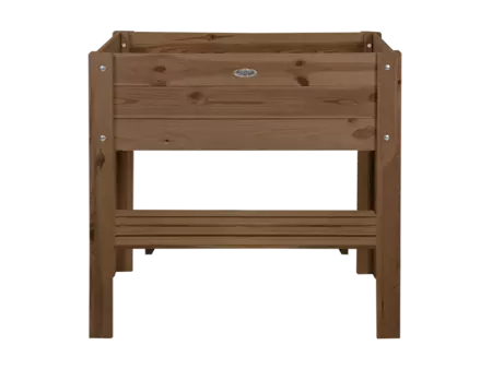 Bruin houten kweektafel met L voet S