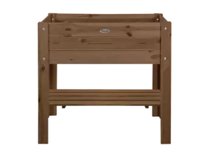 Bruin houten kweektafel met L voet S