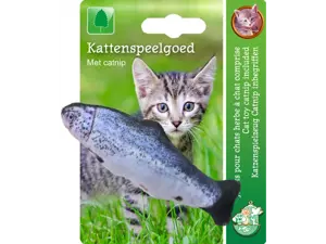 Vis+catnip blauw/groen l11cm