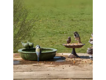 Keramiek vogelbad rond - afbeelding 4